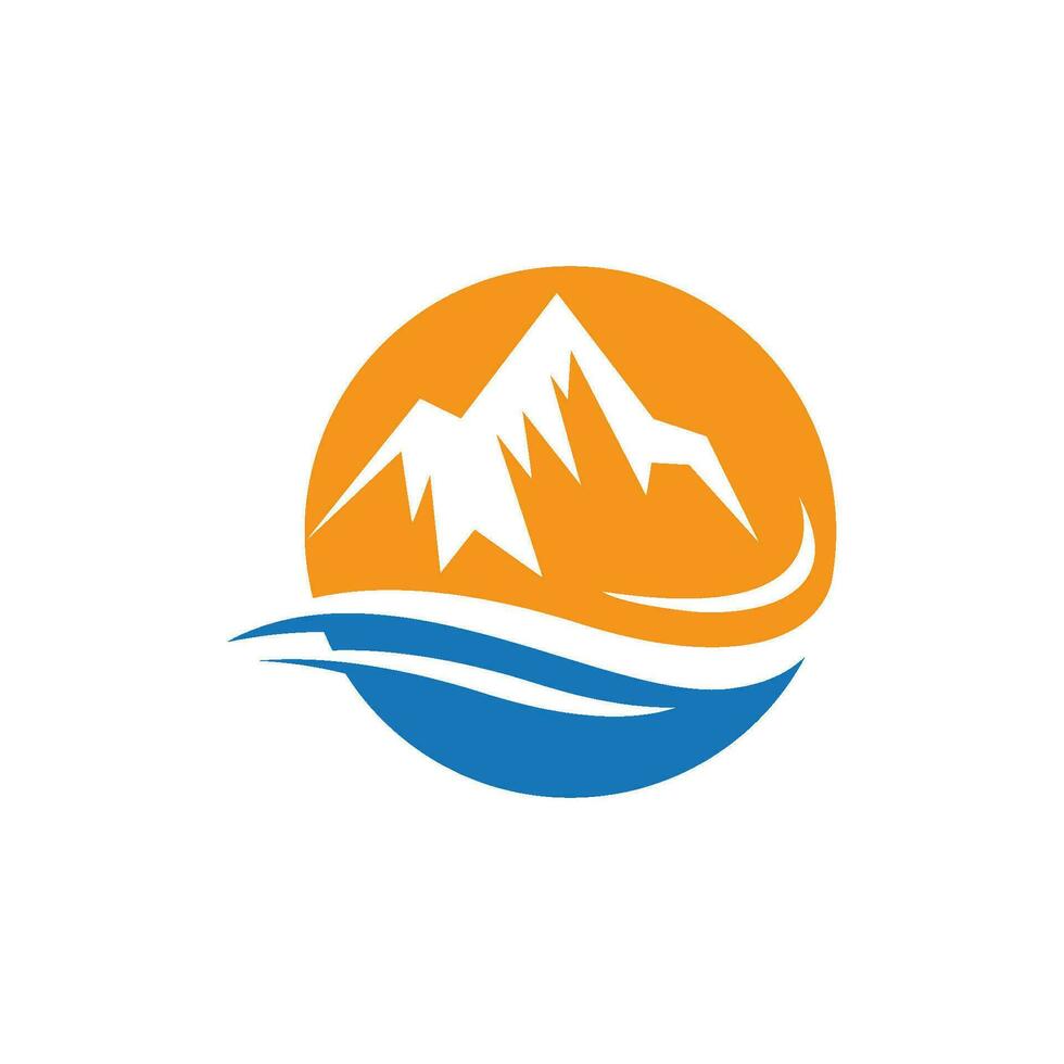 logotipo do ícone da montanha vetor