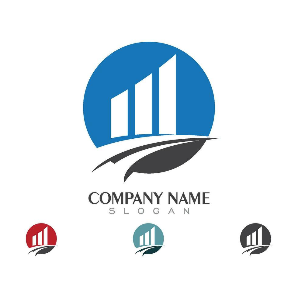 modelo de logotipo de finanças empresariais vetor