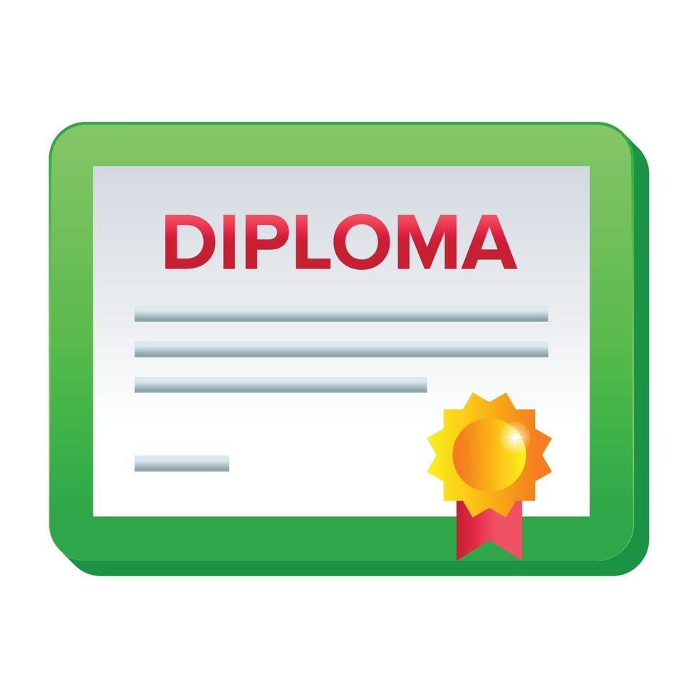 diploma e conquista vetor