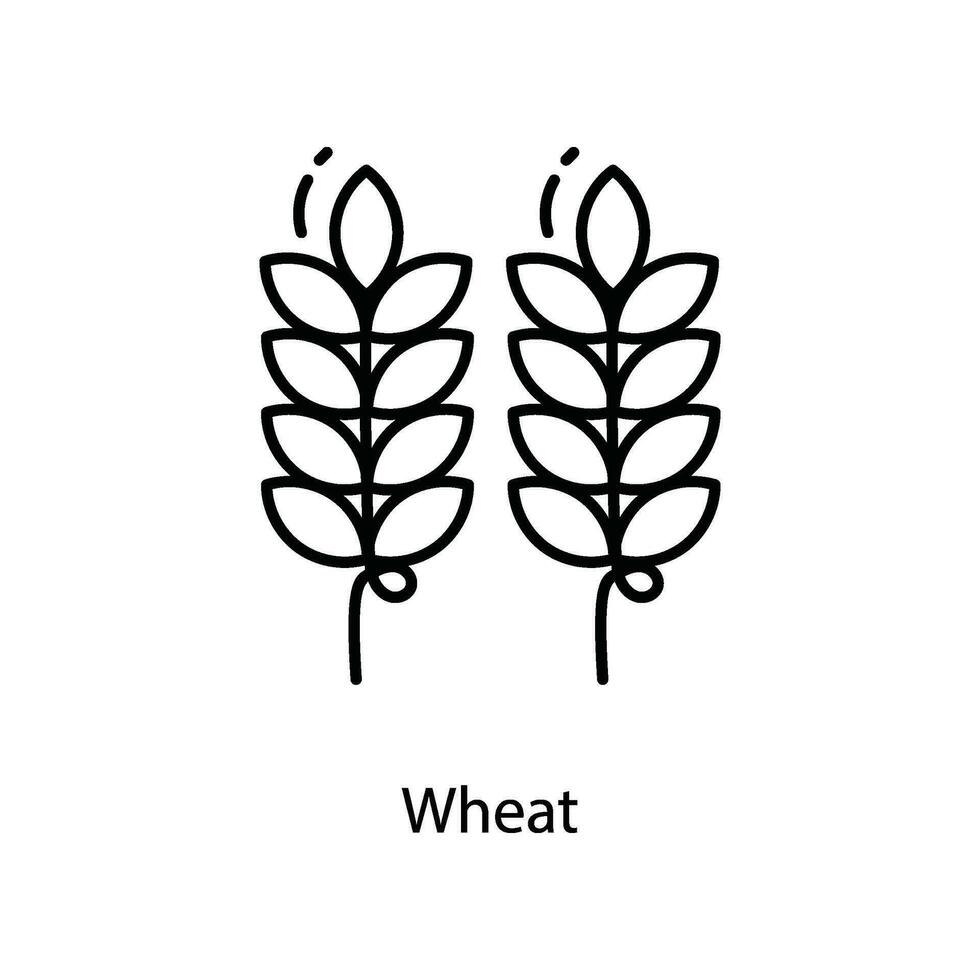 trigo rabisco ícone Projeto ilustração. agricultura símbolo em branco fundo eps 10 Arquivo vetor