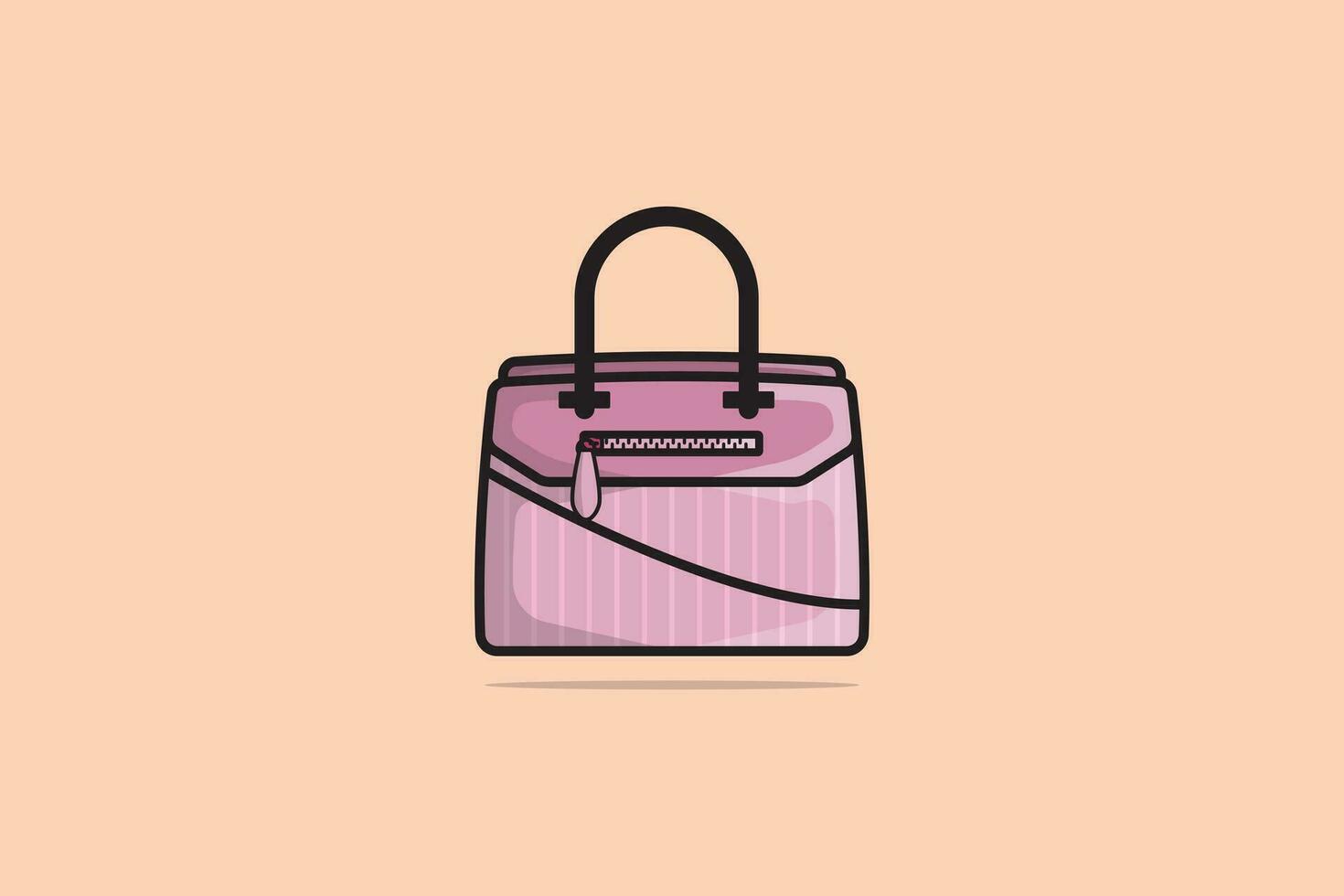 senhora lindo Bolsa ou saco vetor ilustração. beleza moda objetos ícone conceito. Novo chegada mulheres tarde evento Bolsa vetor Projeto.