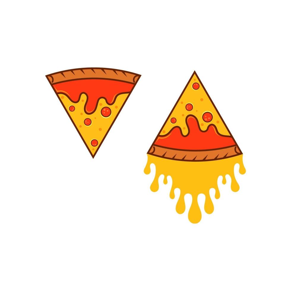 ilustração de desenho de ícone de vetor de pizza deliciosa