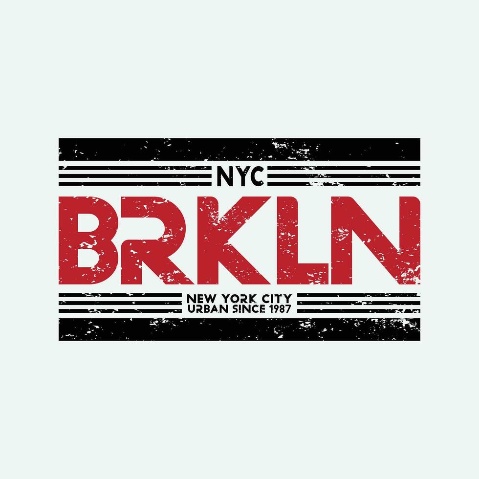 Novo Iorque Brooklyn à moda camiseta e vestuário abstrato Projeto. vetor imprimir, tipografia, poster