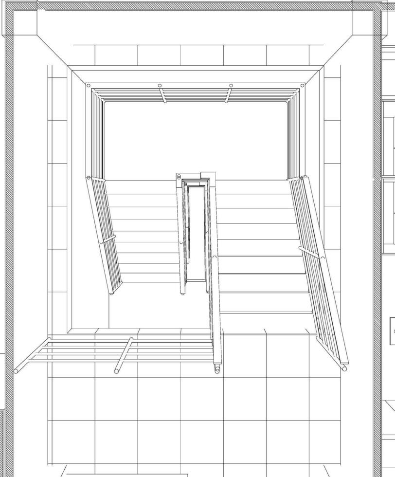 ilustração 3D do projeto de construção vetor