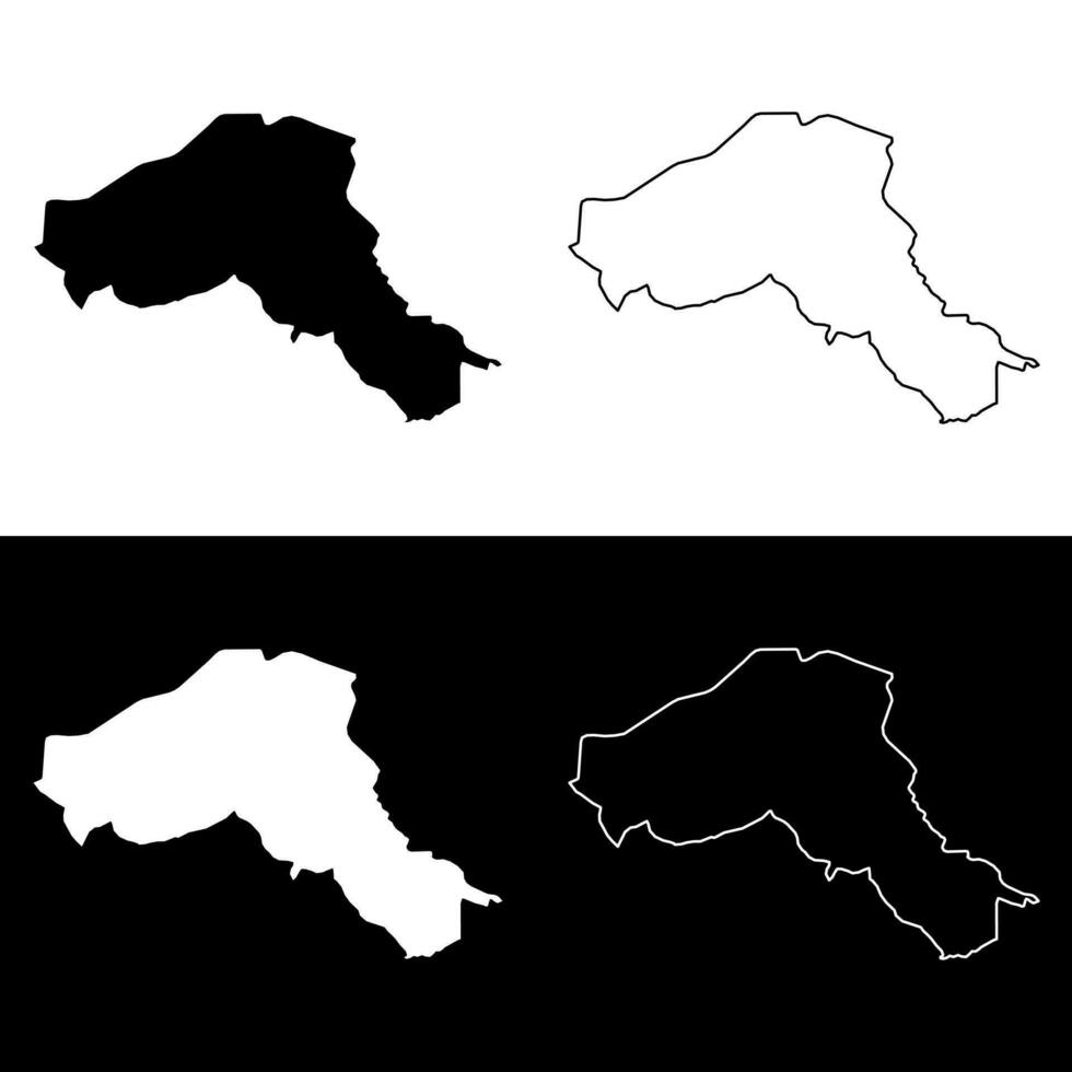 sahel região mapa, administrativo divisão do burkina faso. vetor ilustração.
