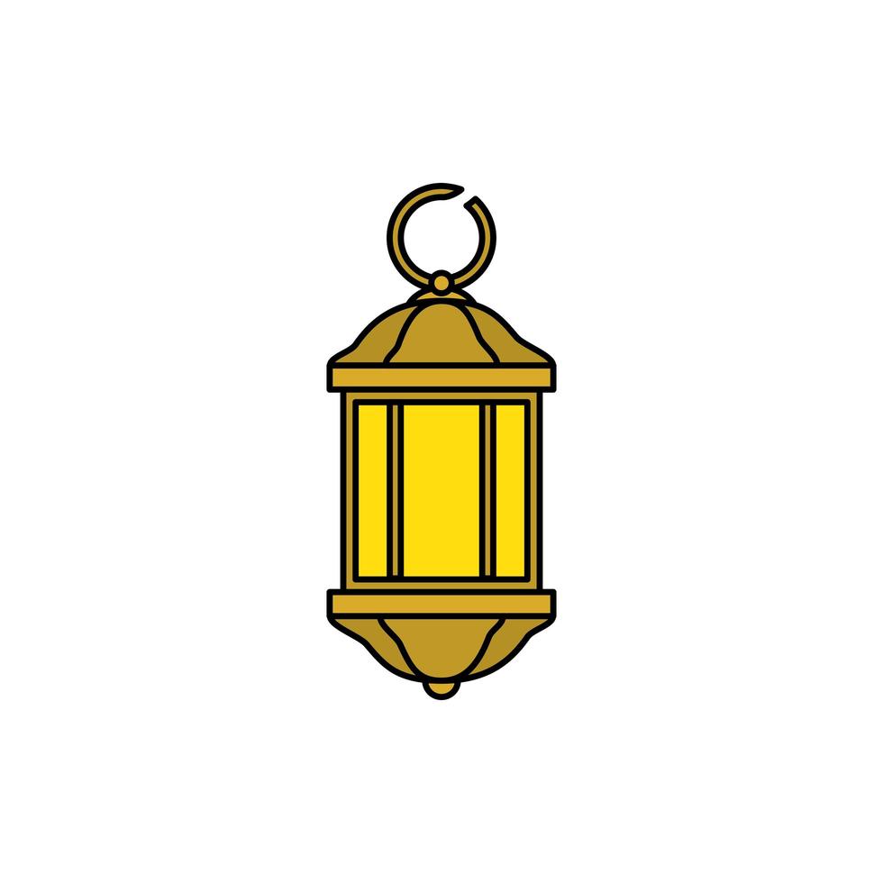 luz de lanterna pendurada ícone isolado vetor