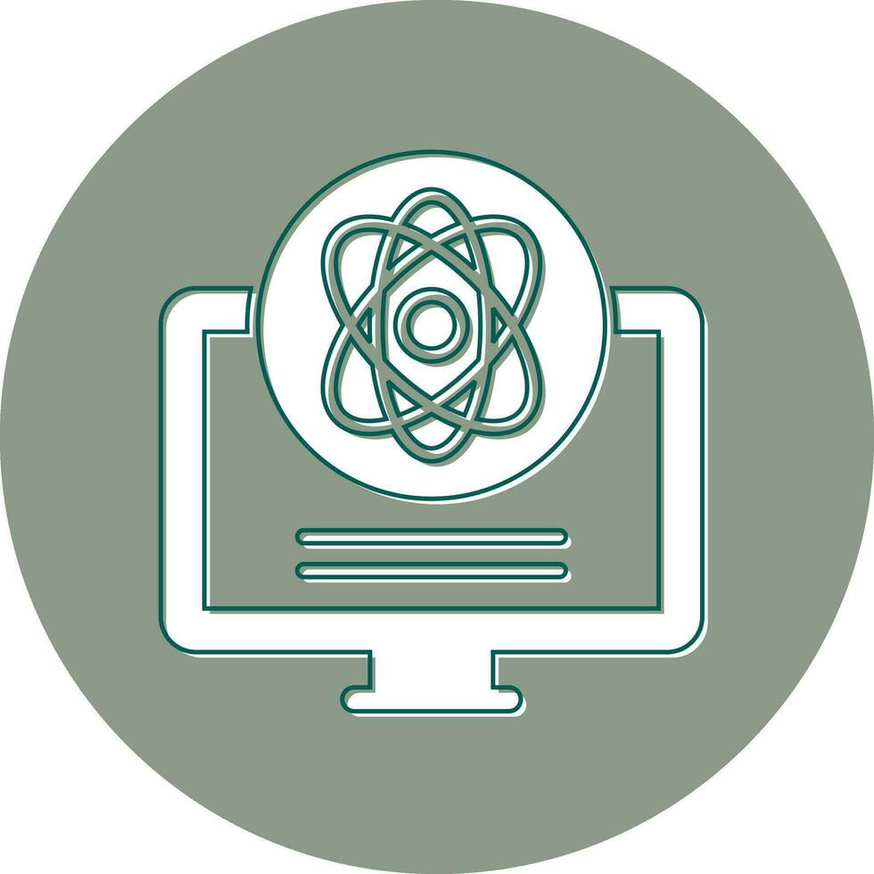 ícone de vetor de ciência da computação