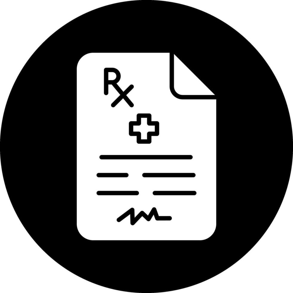 médico prescrição vetor ícone