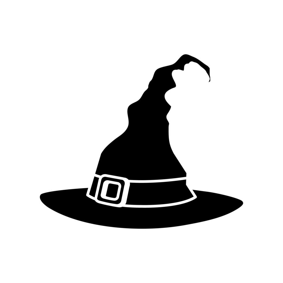 chapéu de bruxa para ícone de halloween vetor