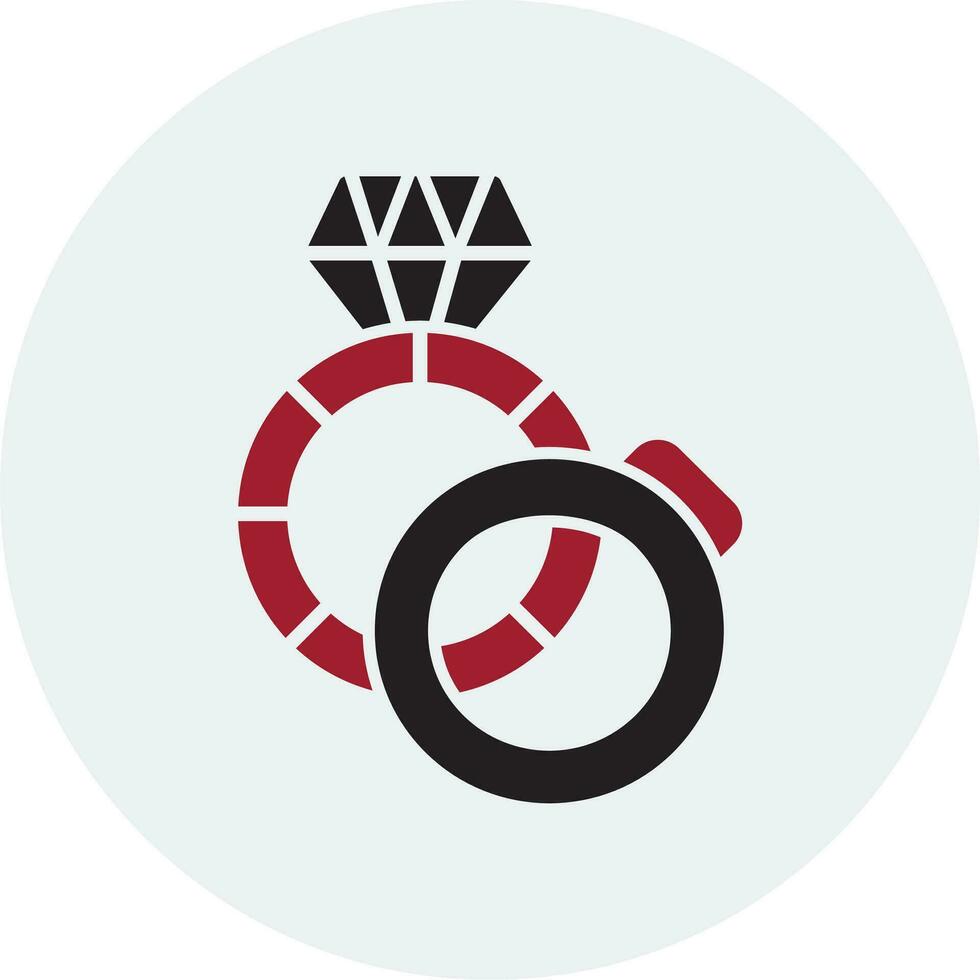 ícone de vetor de anel de diamante