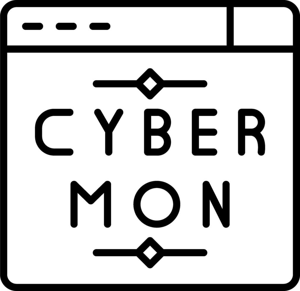 cyber Segunda-feira vetor ícone