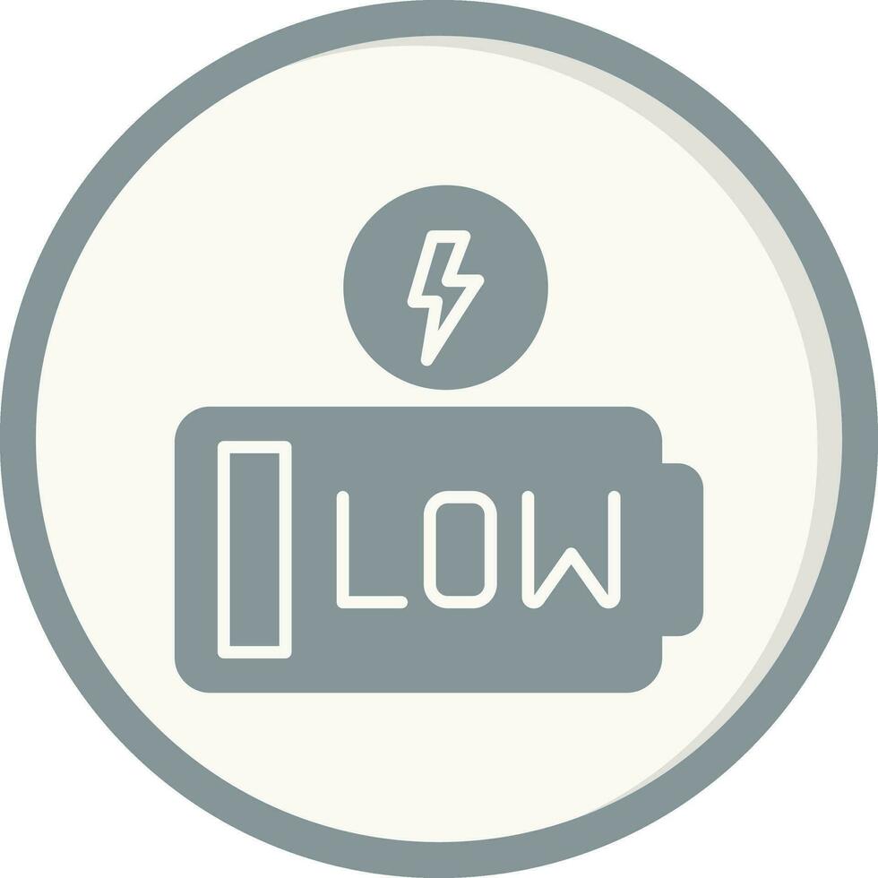 ícone de vetor de bateria fraca