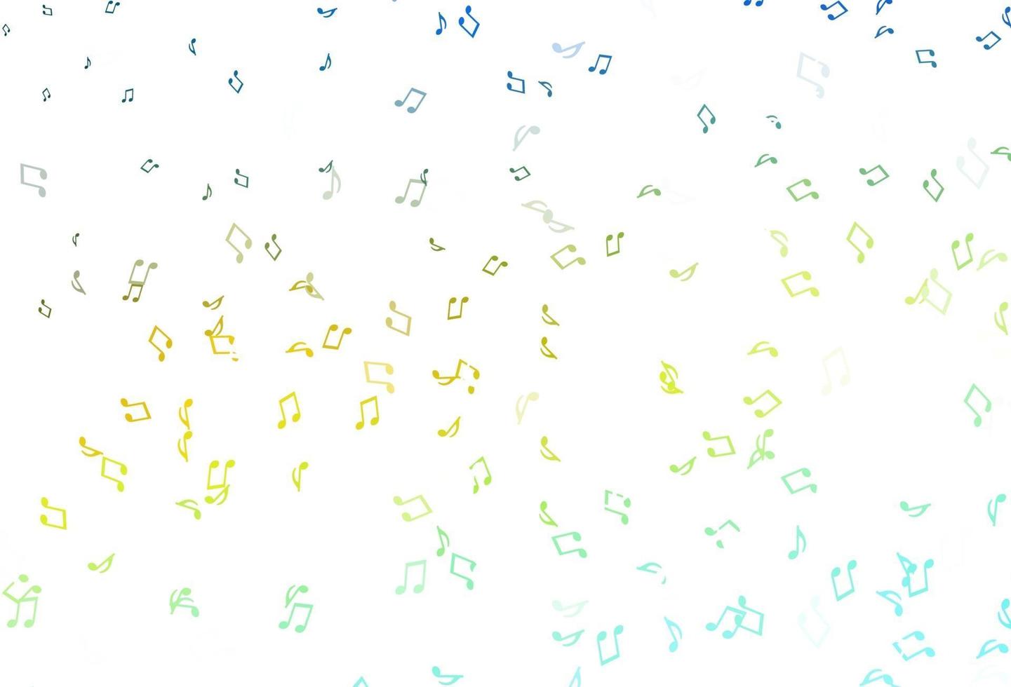 de fundo vector azul e amarelo claro com símbolos musicais.
