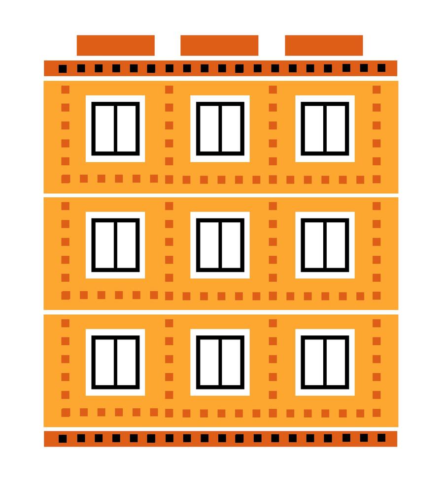 elemento do vetor edifício apartamento residencial apartamento cor única casa