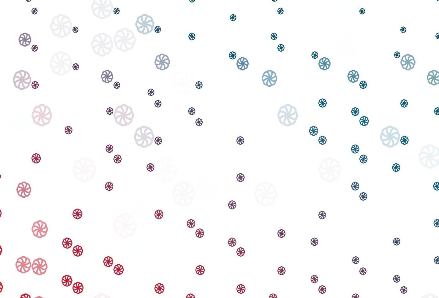modelo de vetor azul e vermelho claro com flocos de neve de gelo.