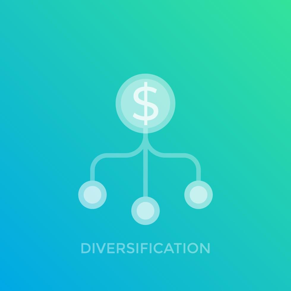 ícone de vetor de diversificação