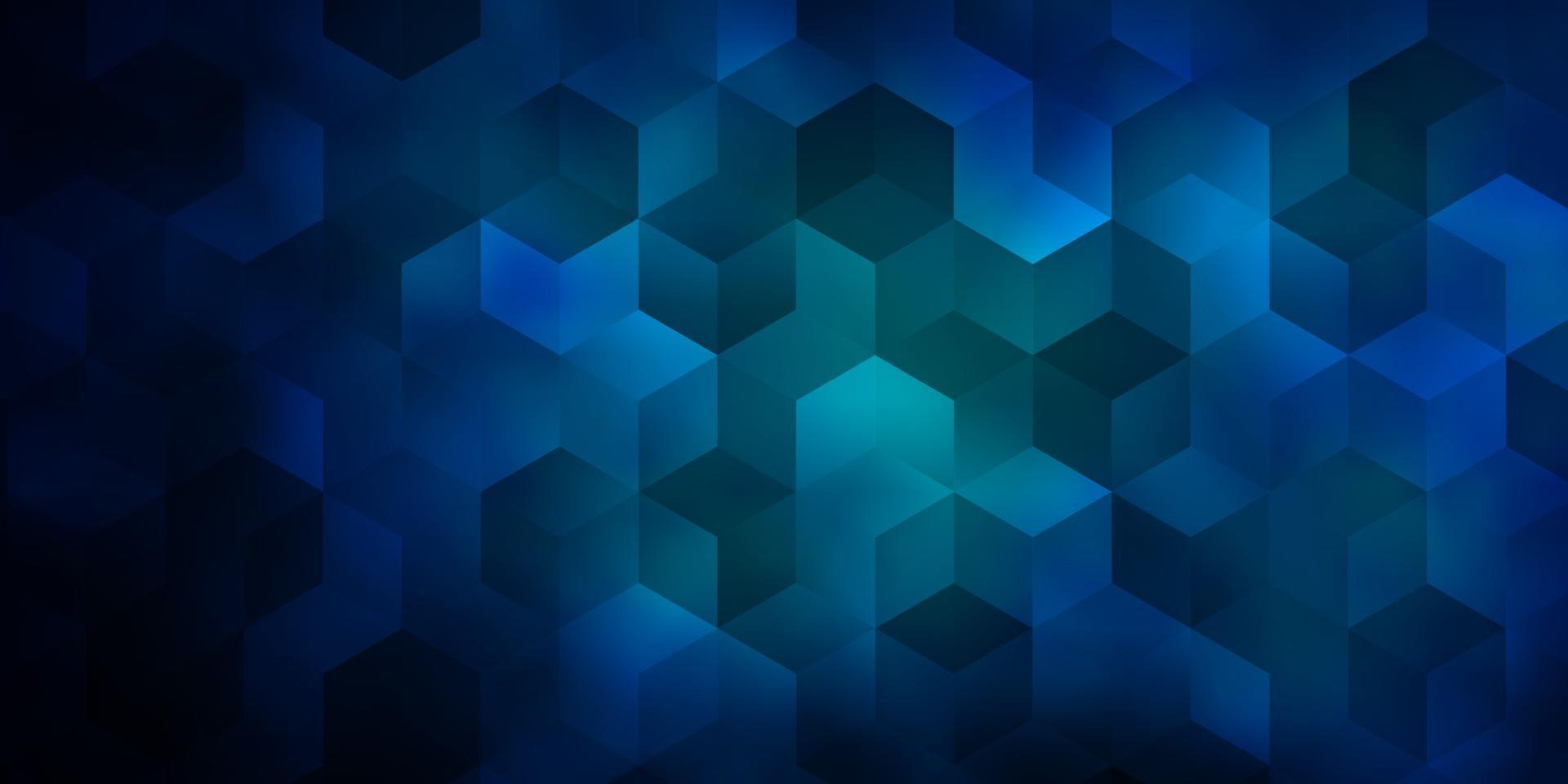 pano de fundo vector azul escuro com hexágonos.