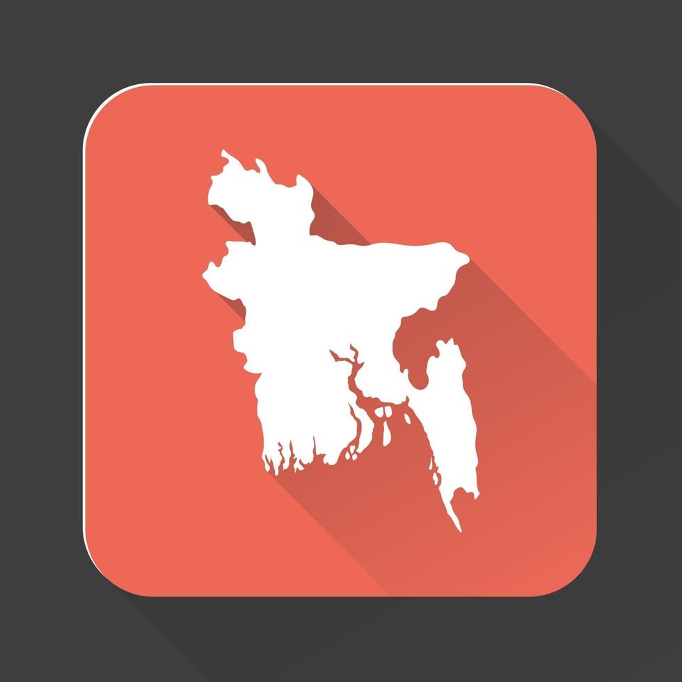 mapa altamente detalhado de bangladesh com bordas isoladas no fundo vetor