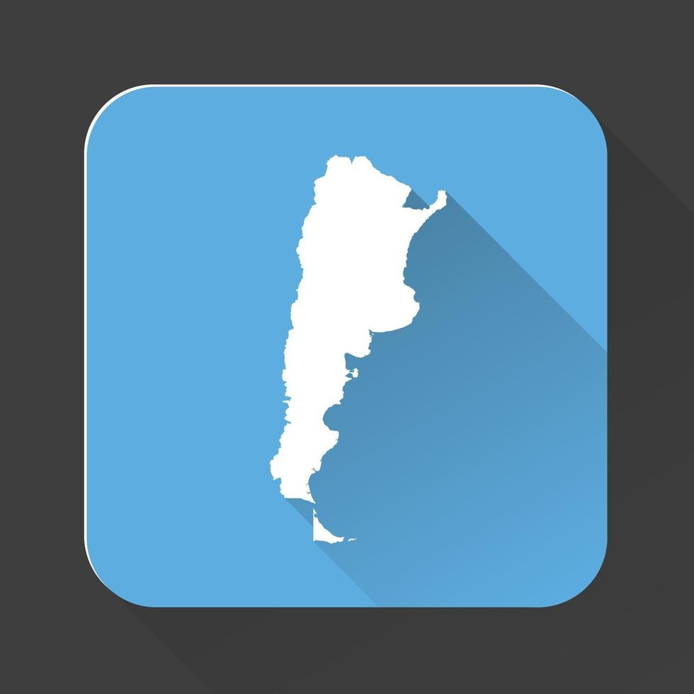 mapa altamente detalhado da argentina com fronteiras isoladas no fundo vetor