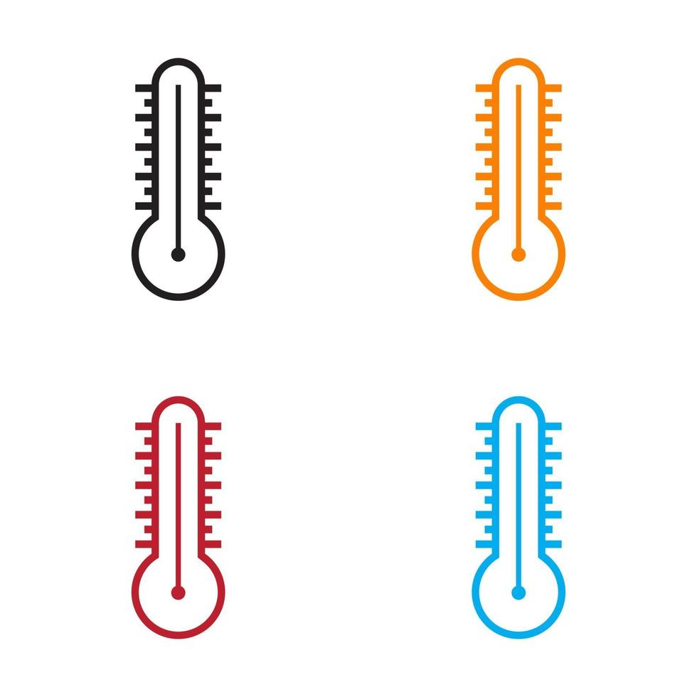 modelo de design de logotipo de ícone de termômetro vetor