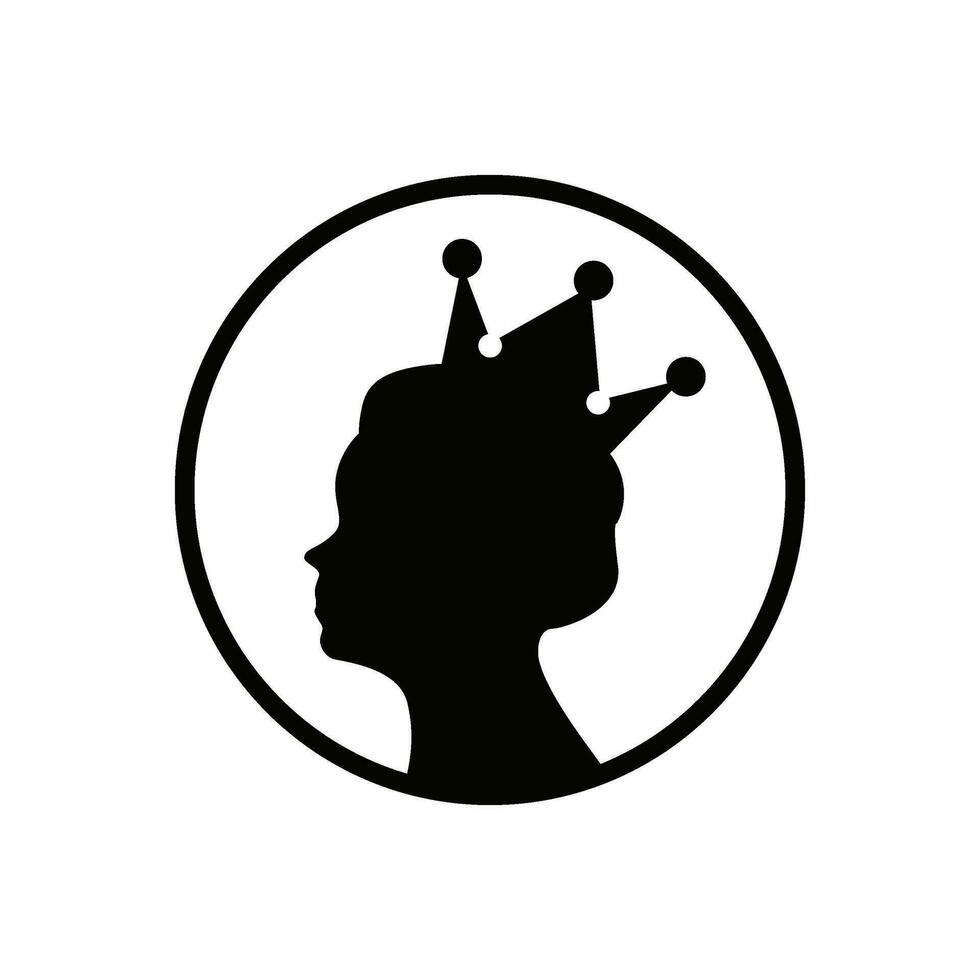 vetor rainha silhueta logotipo modelo