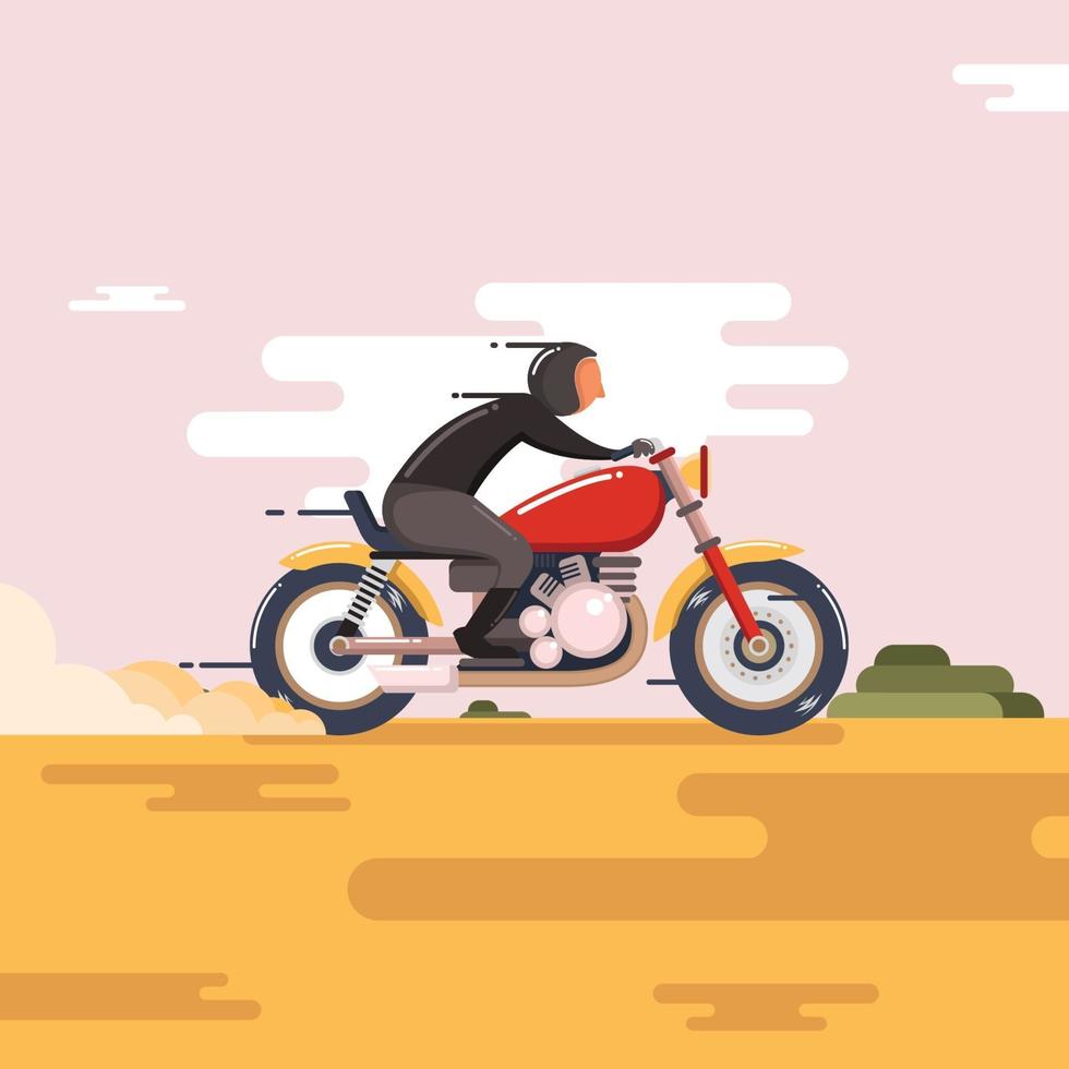 ilustração vetorial de velocidade rápida de motocicleta vetor