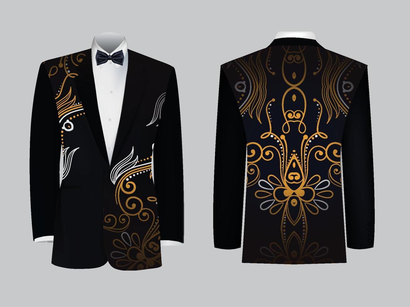 designs decorativos de blazer vetor