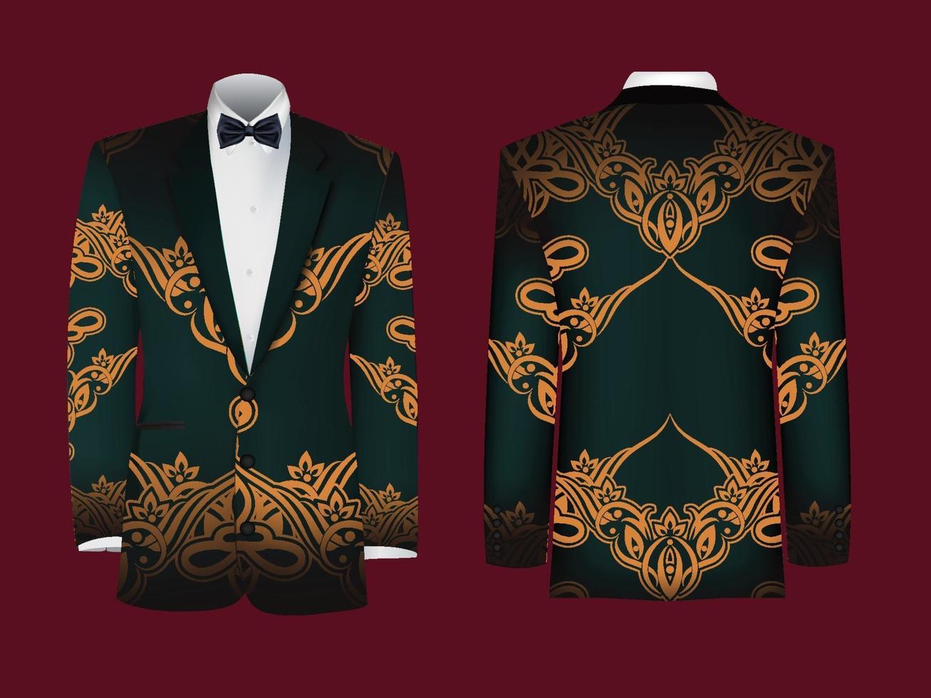 designs decorativos de blazer vetor