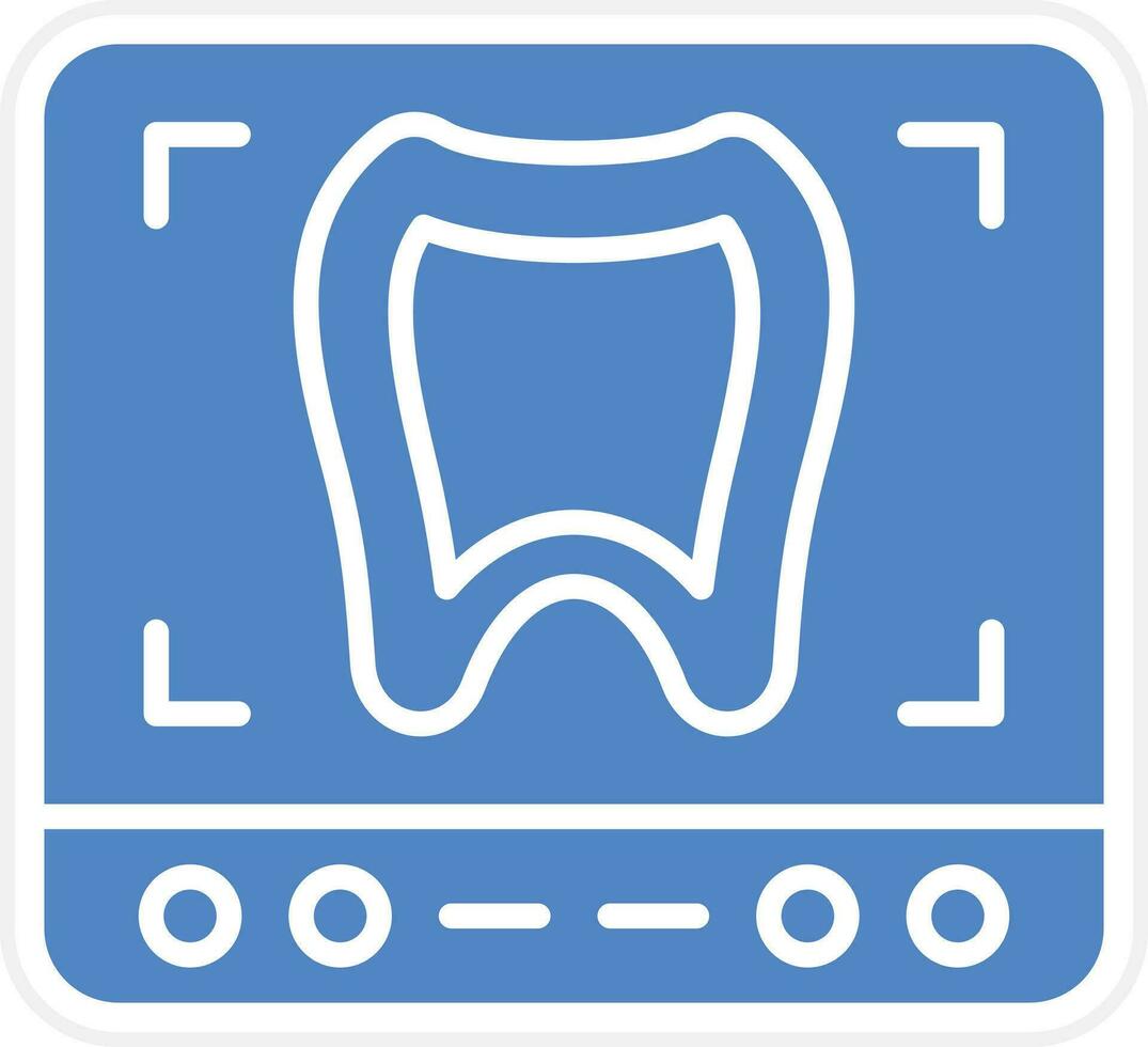 dente raio X vetor ícone