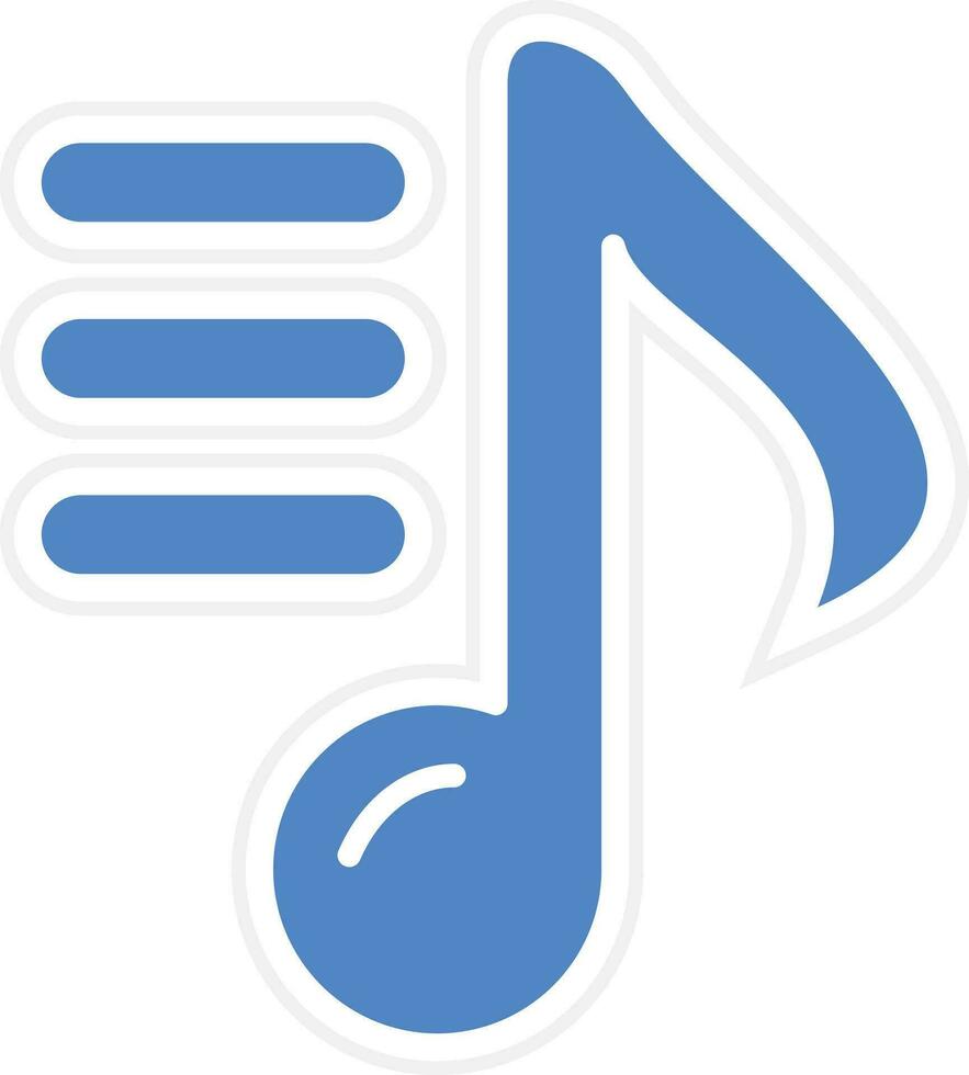 ícone vetorial de nota musical vetor