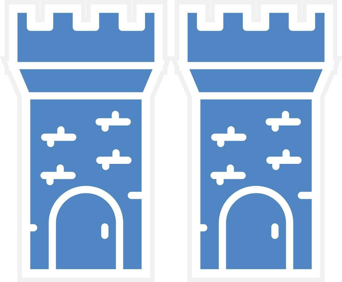 ícone do vetor da torre do castelo
