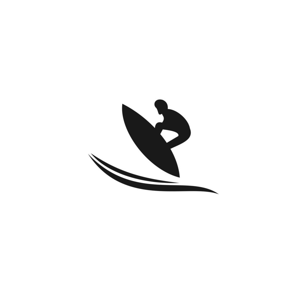 surf logo template esportes aquáticos design vector. vetor