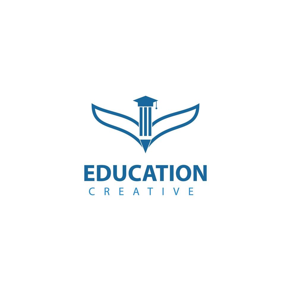 ícone de ilustração vetorial de design de modelo de logotipo educação vetor
