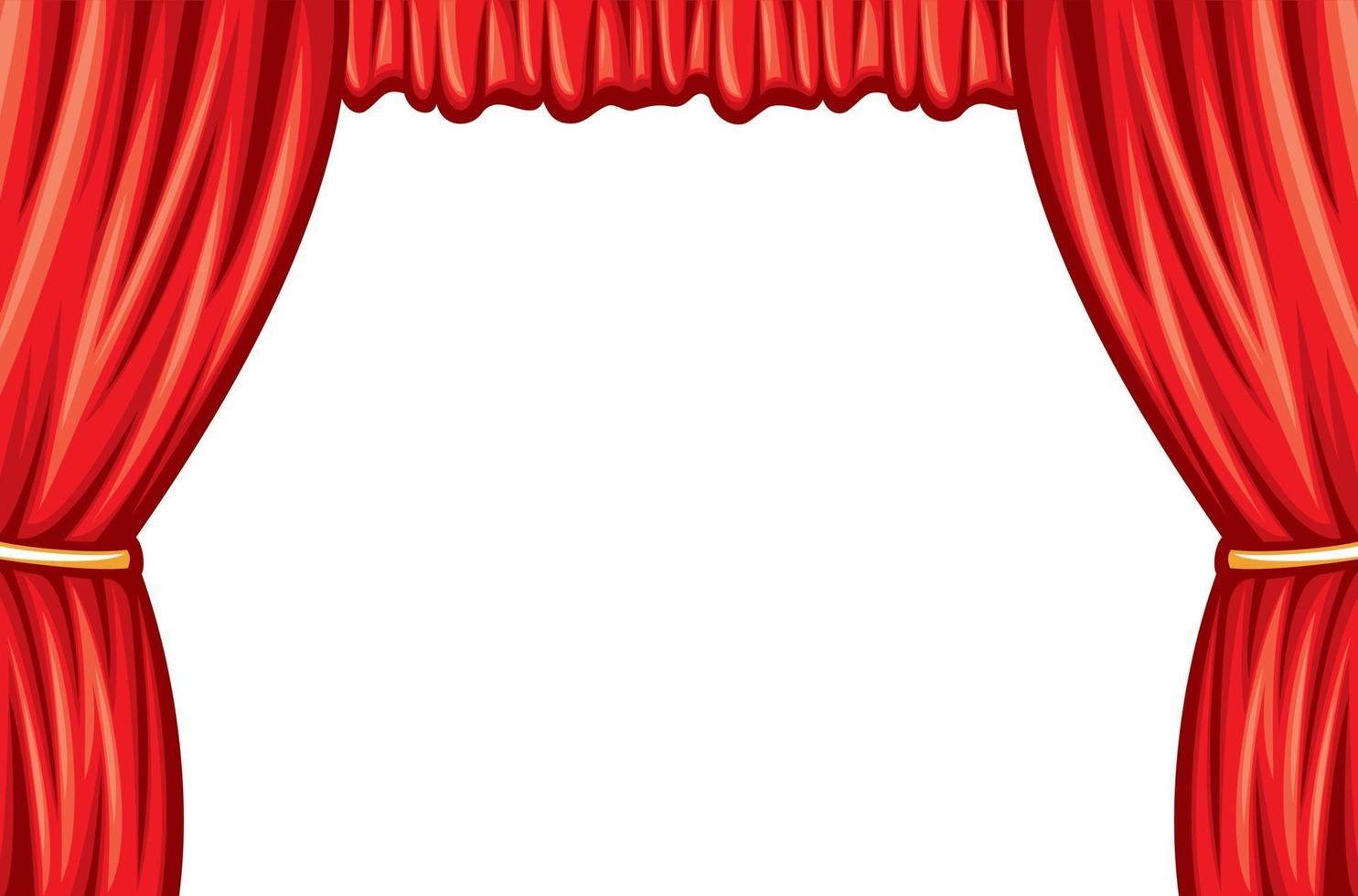 cortina vermelha do teatro vetor