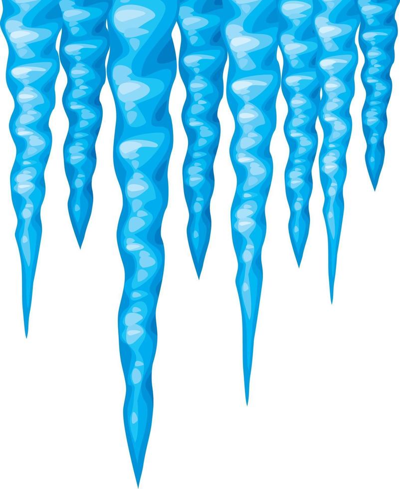 ilustração de pingentes de gelo brilhantes vetor