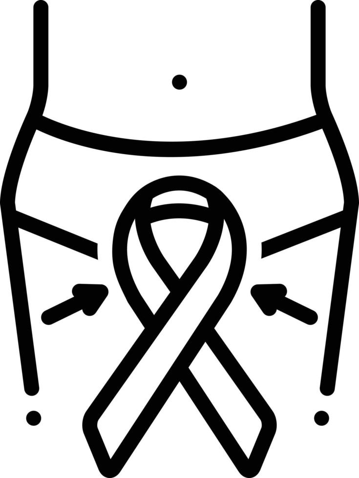 ícone de linha para braquiterapia vetor