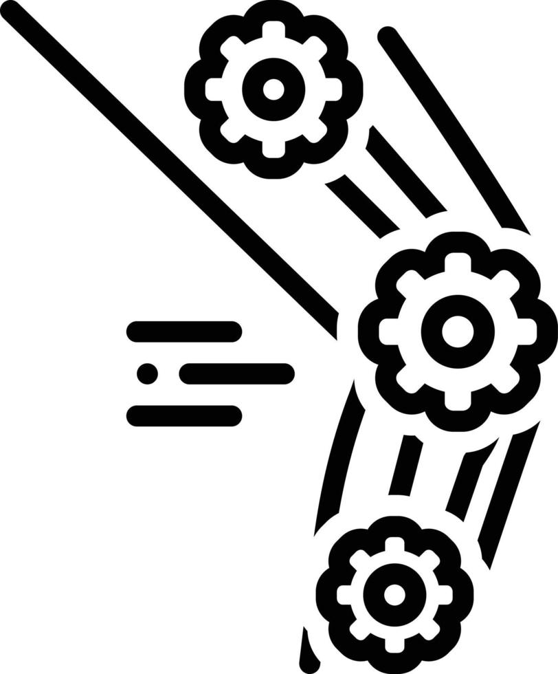 ícone de linha para biomecânica vetor