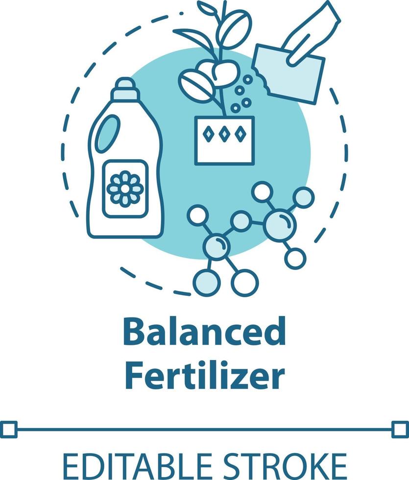 ícone do conceito de fertilizante balanceado vetor