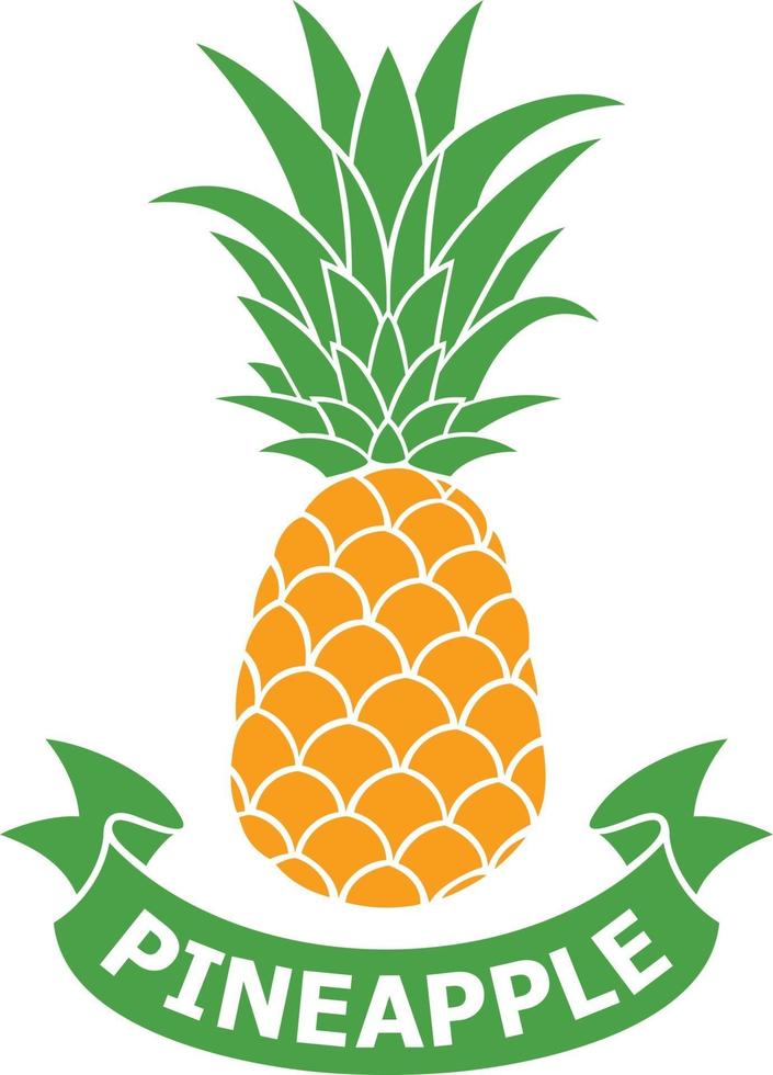 ícone de rótulo de abacaxi vetor