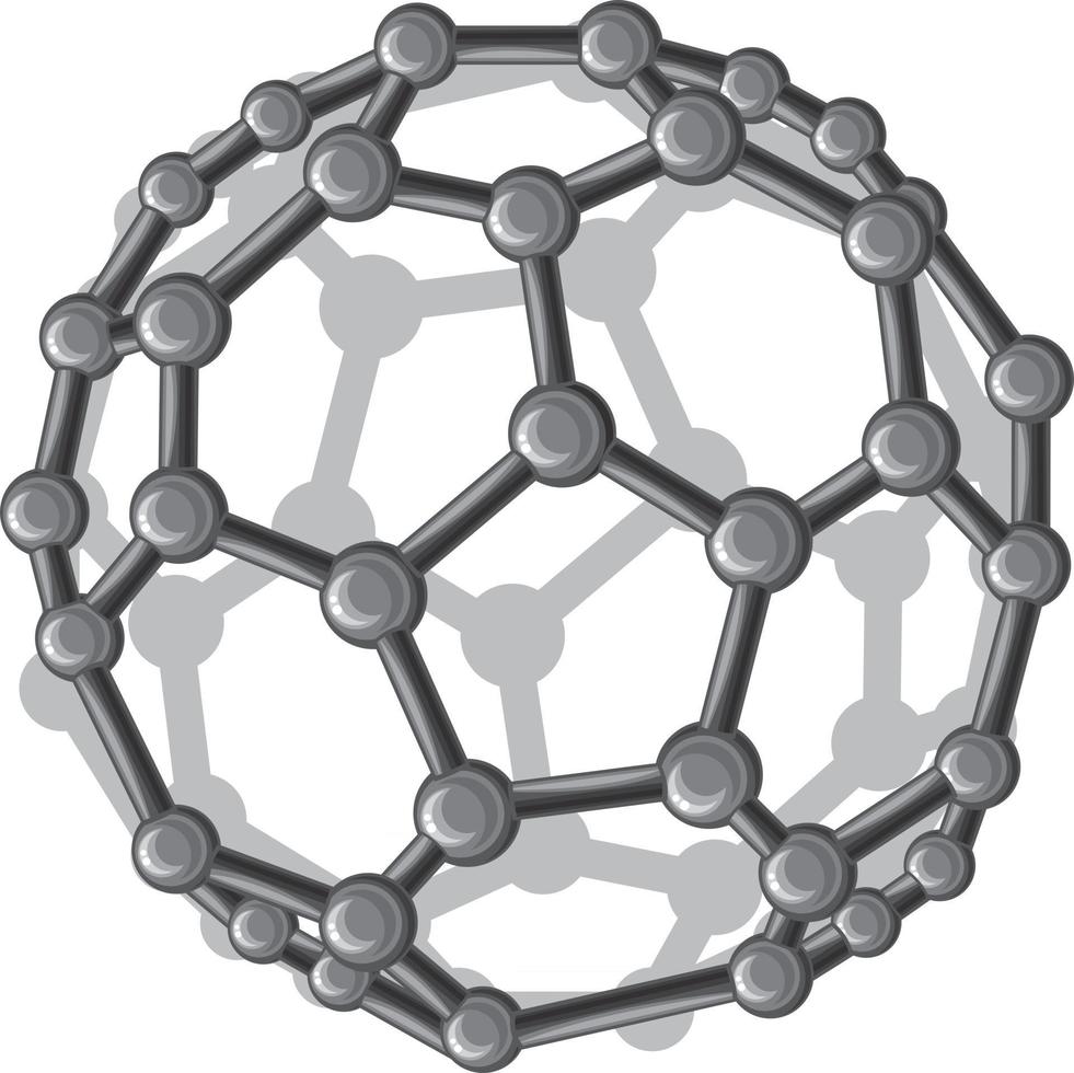 estrutura molecular da buckyball vetor