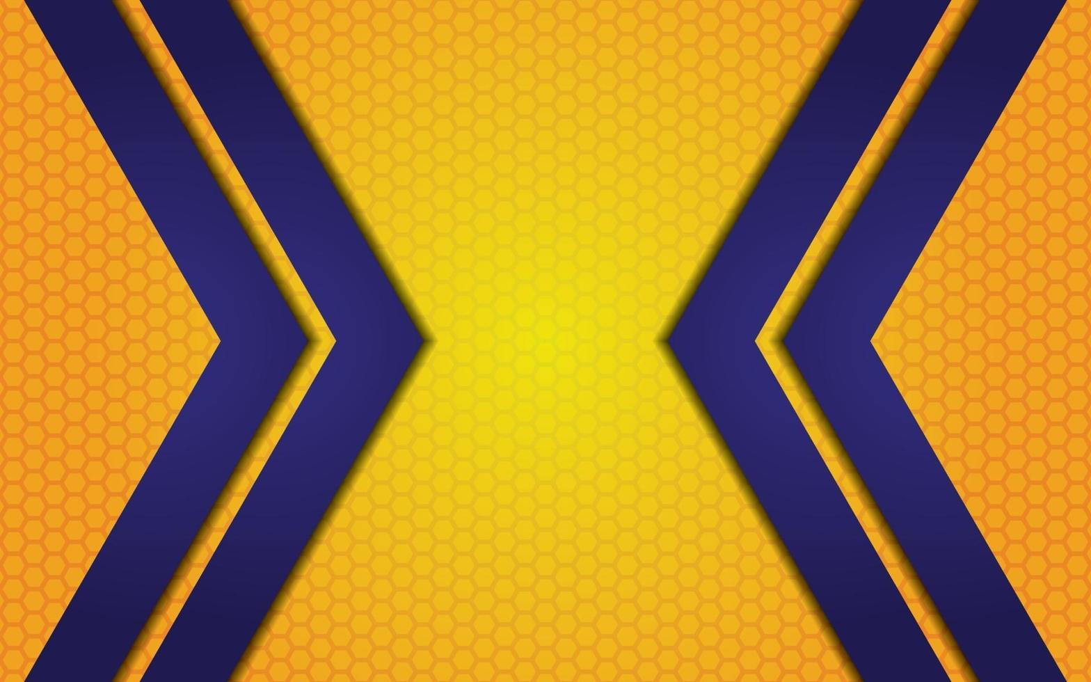 fundo amarelo azul abstrato com padrão hexagonal de sobreposição vetor