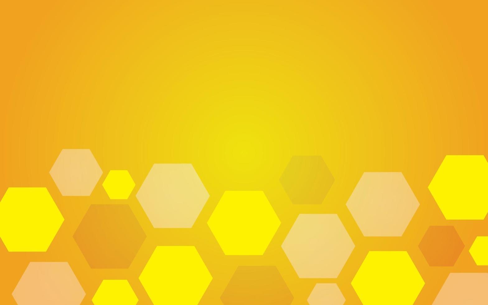 fundo amarelo abstrato simples com forma hexagonal vetor