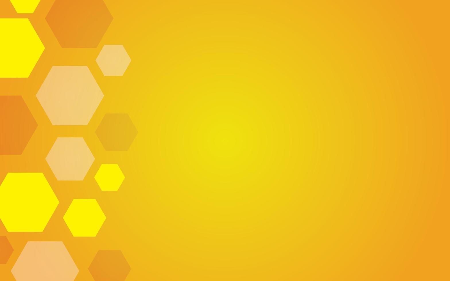 fundo amarelo abstrato simples com forma hexagonal vetor