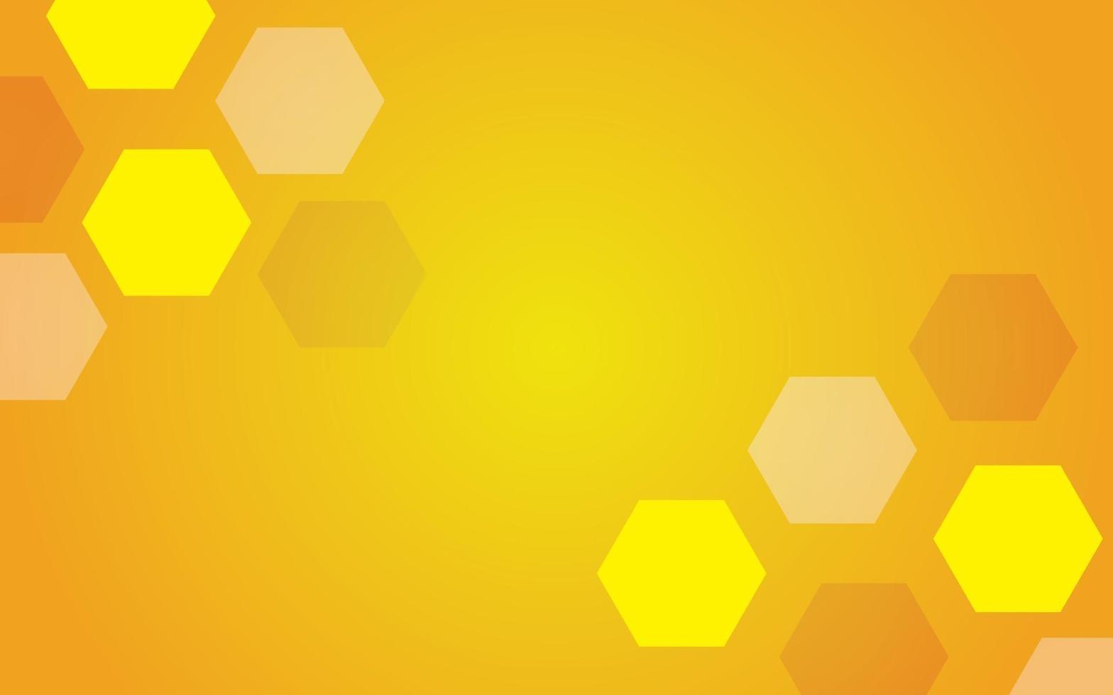 fundo amarelo abstrato simples com forma hexagonal vetor