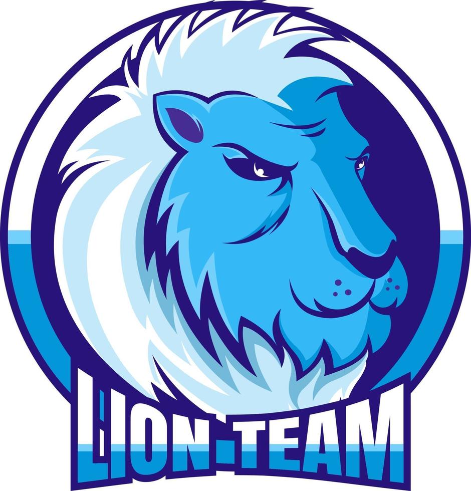 logotipo do mascote do time de e-sports do Lion vetor