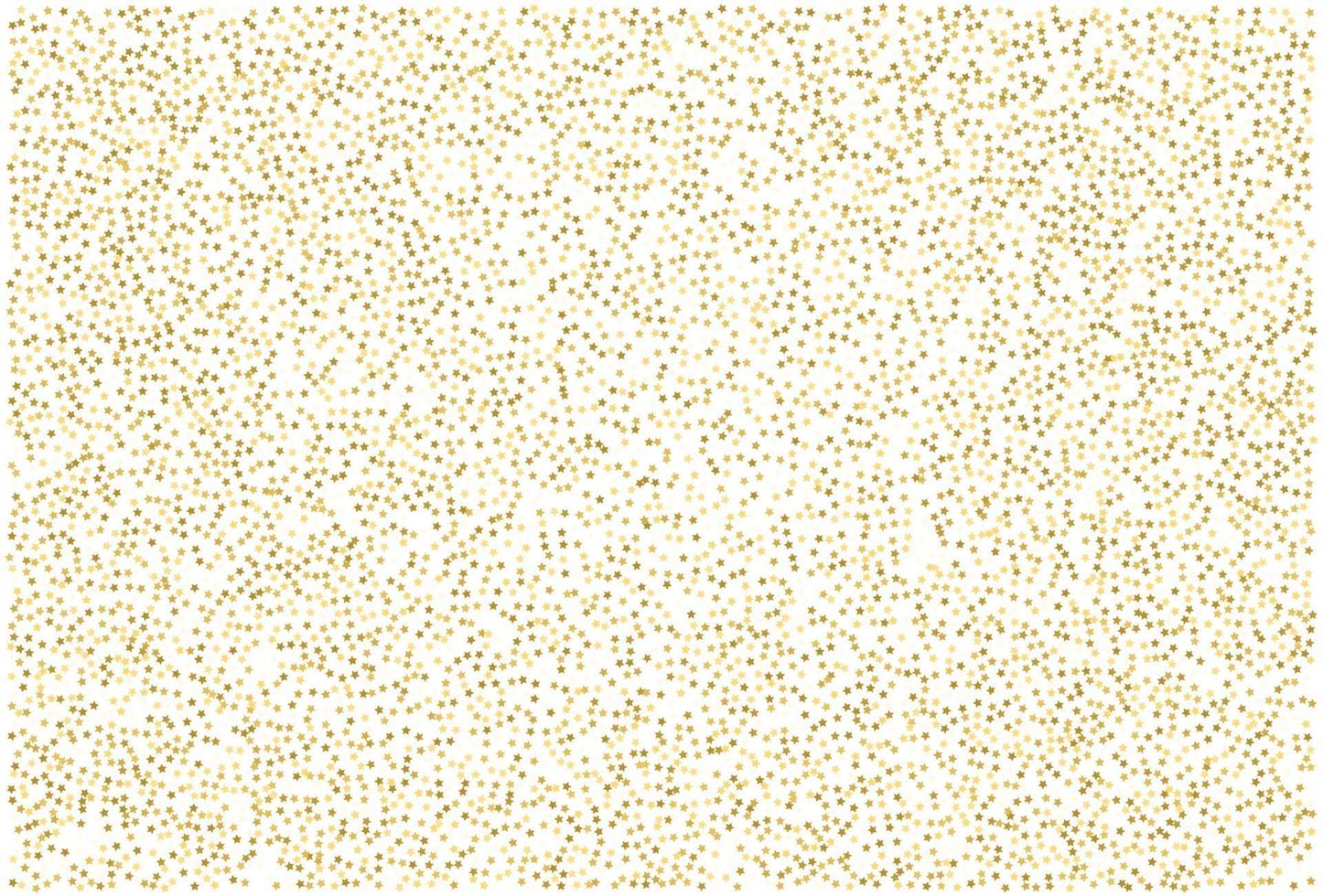 fundo de confete estrela clássico com glitter dourado vetor