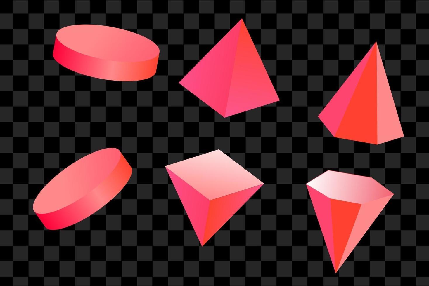 vermelho elemento 3d design forma esfera cubo recurso gráfico editável vetor