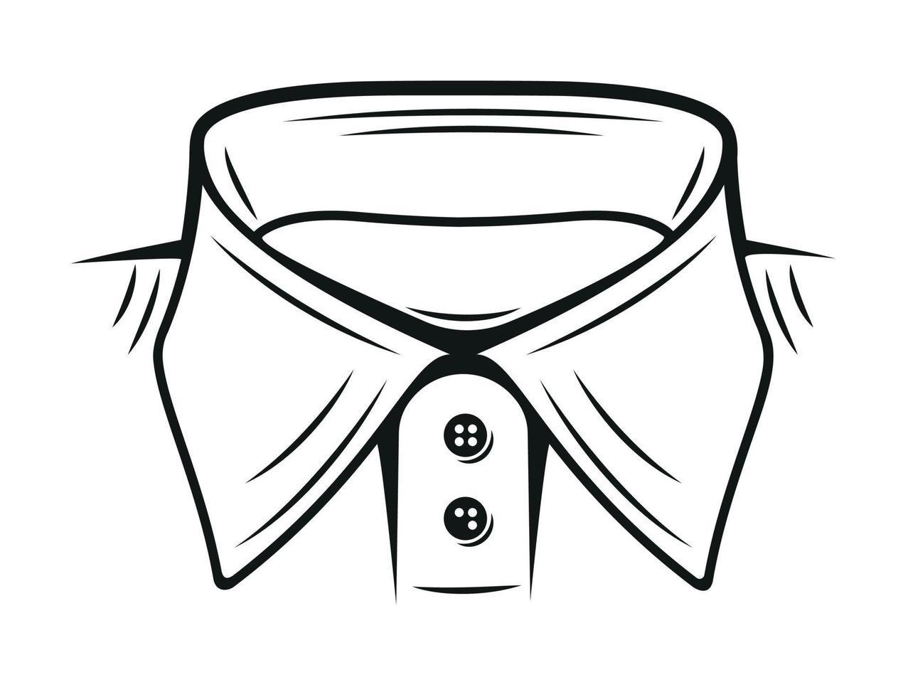 ilustração em vetor de uma camisa de colarinho