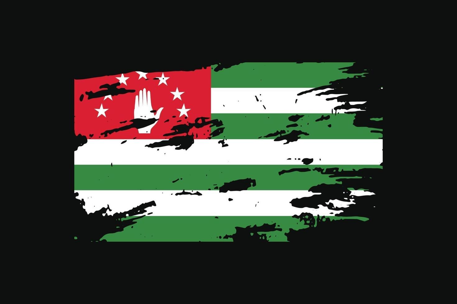 bandeira do estilo grunge da Abecásia. ilustração vetorial. vetor