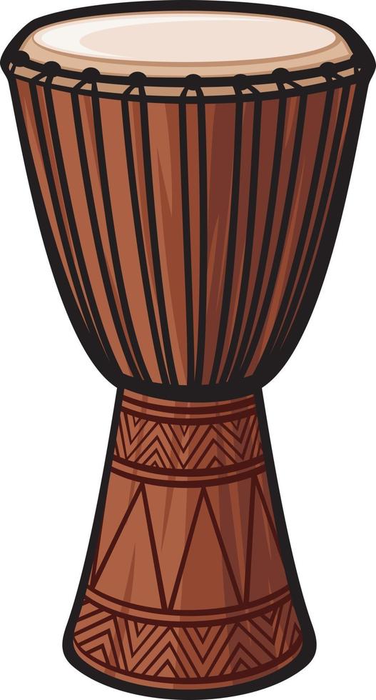 instrumento musical de bateria africana vetor